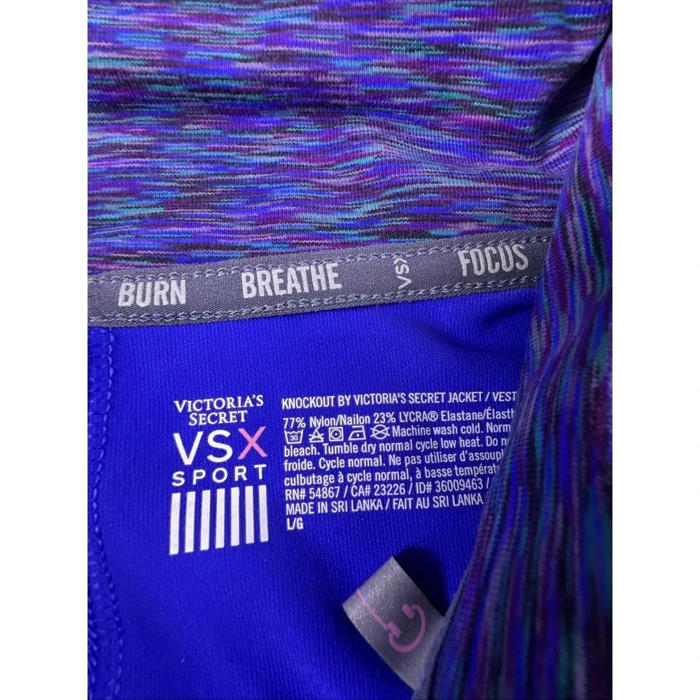 VSX Victoria's Secret Sport Knockout Blue 1/2 Zip Pullover Jacket Women's Large - Picture 4 of 11